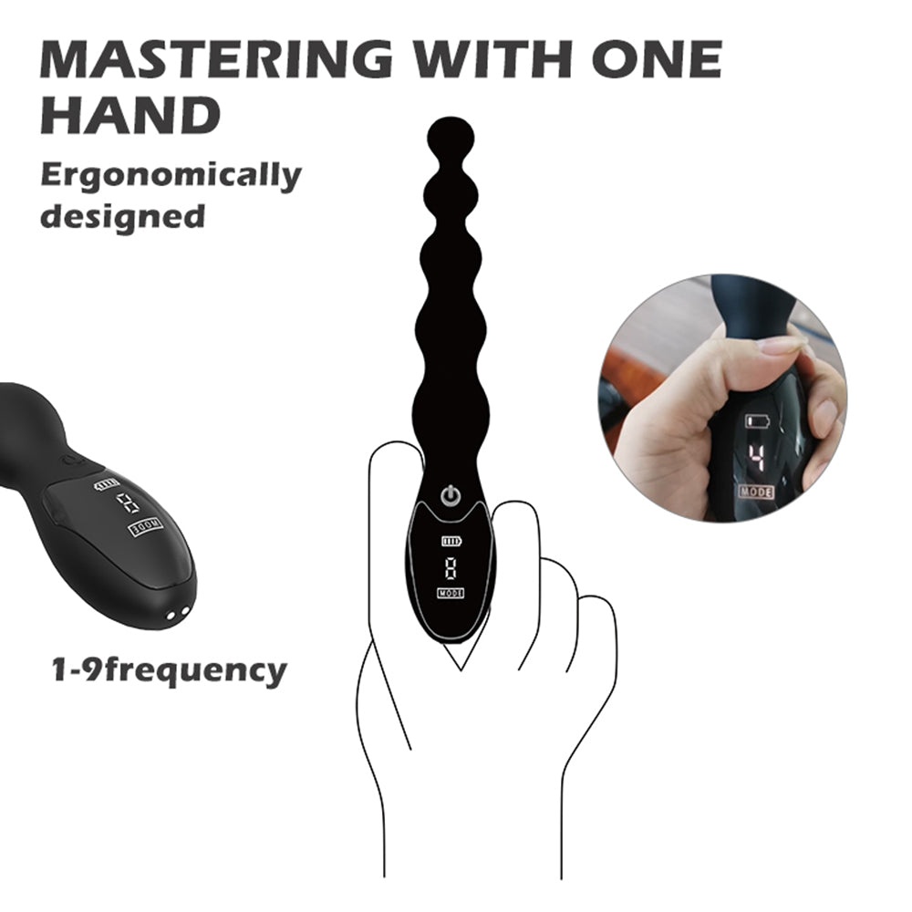 Loviss LED-Anzeige Wiederaufladbarer Analkugel-Vibrator