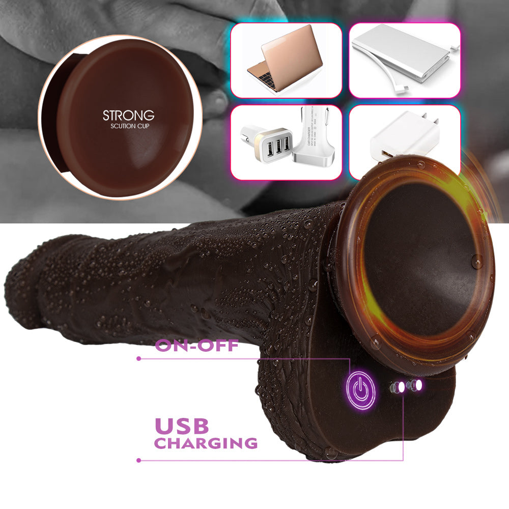 Empuje consolador vibrador juguetes sexuales para mujeres consoladores giratorios juguetes para adultos vibradores de Control remoto punto G juguetes anales mujer parejas sexuales