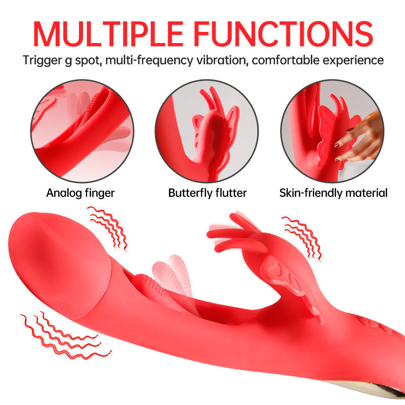 Vibrador para golpear los dedos con forma de mariposa de Loviss