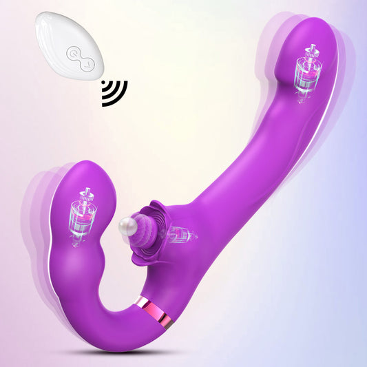 Silicone Vibrator To For Women Wireless Strap-On Female Vaginal Masturbator Erotic Products Double Dildo G Spot Sex Games Couple Sex Toy Adult Toy Massager