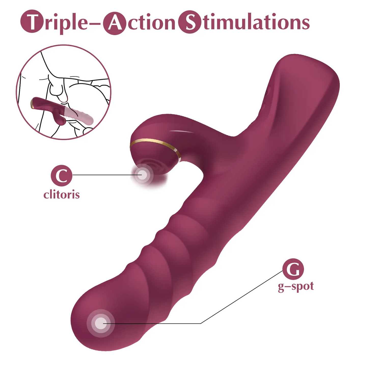 Flüssiges Silikon, quadratischer Griff, 3-in-1, bequemes Silikon, trendiger Heizdildo, stoßender, pulsierender, vibrierender Rabbit-Vibrator