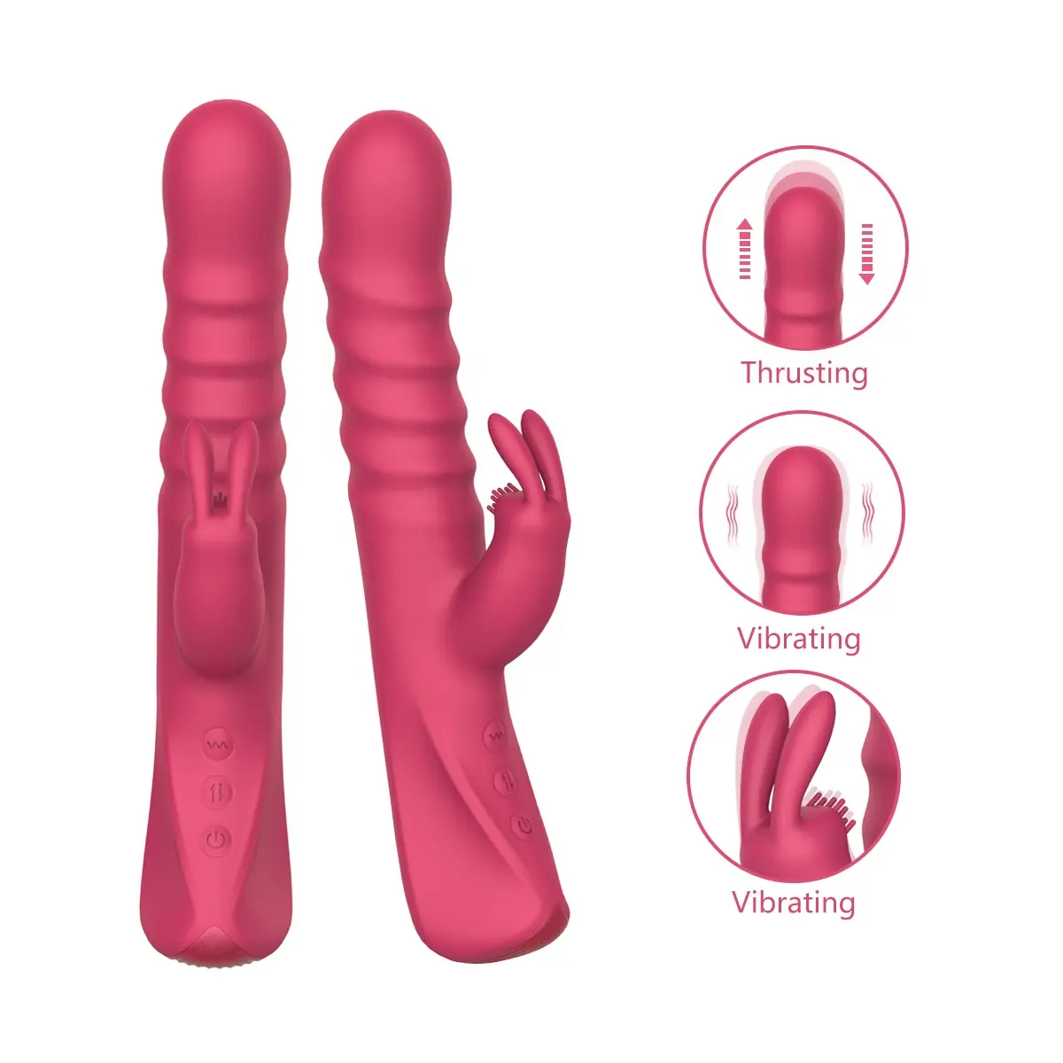 Loviss – Wiederaufladbarer Rabbit-Vibrator aus Flüssigsilikon