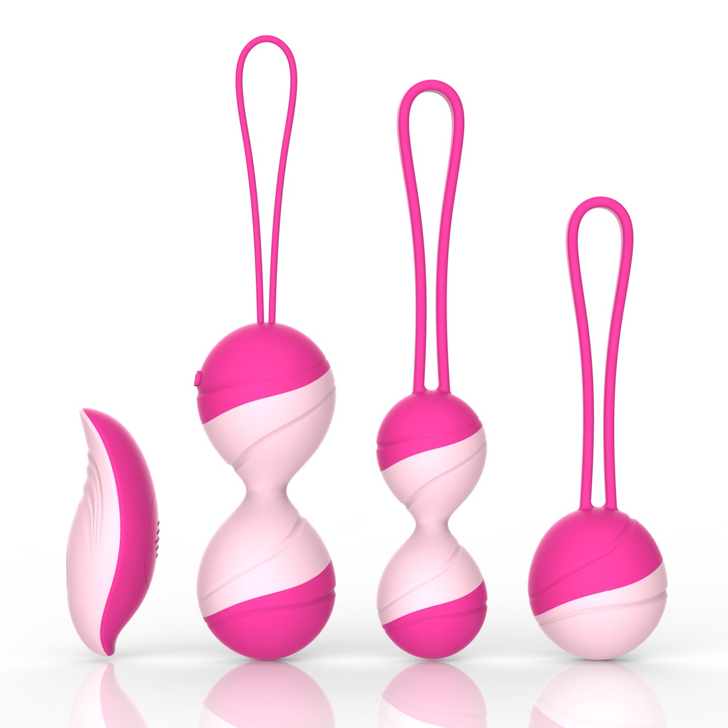Juego de huevos vibratorios para ejercicios de Kegel de silicona de alta calidad Control inalámbrico Punto G Recuperación de vagina Juguetes sexuales Pesas para ejercicios Kit ponderado de bolas de Kegel