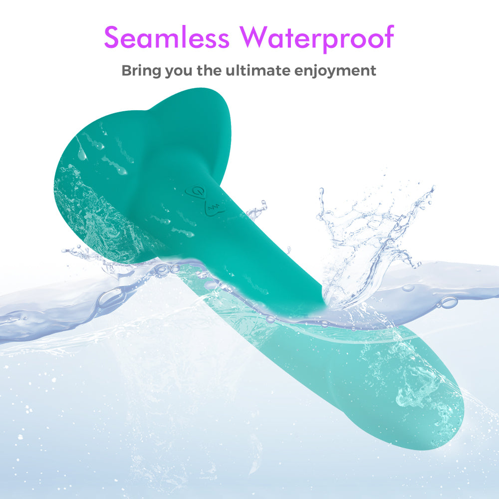 Loviss Flüssigsilikon Saugnapf Wiederaufladbarer Vibrator Dildo 7,1 Zoll