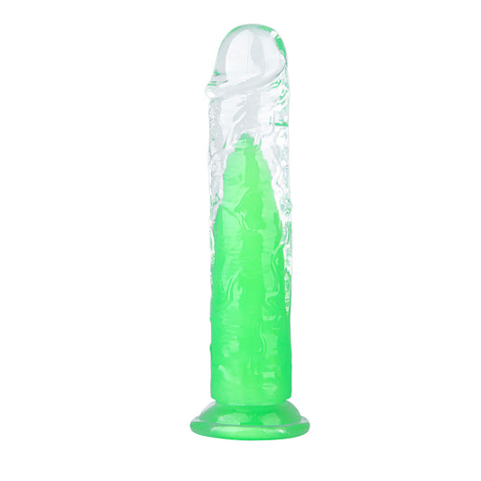 Loviss Dual-layer Dildo Fluorescent Green with Suction Cup