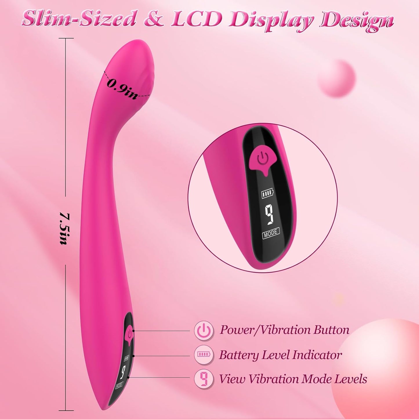 Vibrador de punto G con pantalla LCD de Loviss