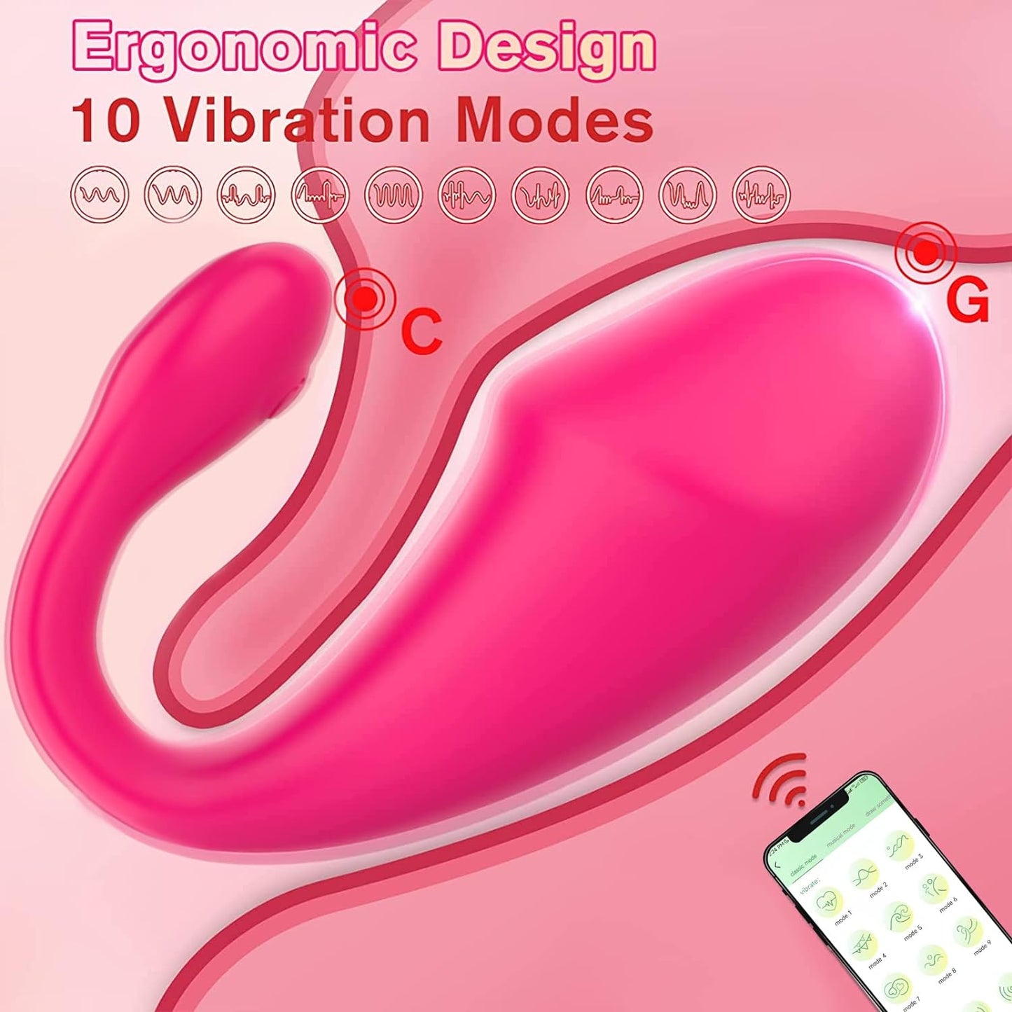 Vibrador Love Egg recargable controlado por aplicación Loviss