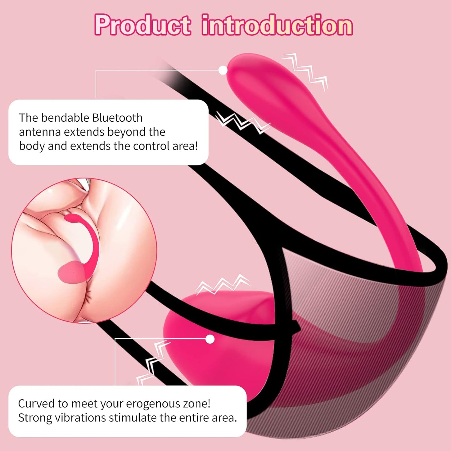 Vibrador Love Egg recargable controlado por aplicación Loviss