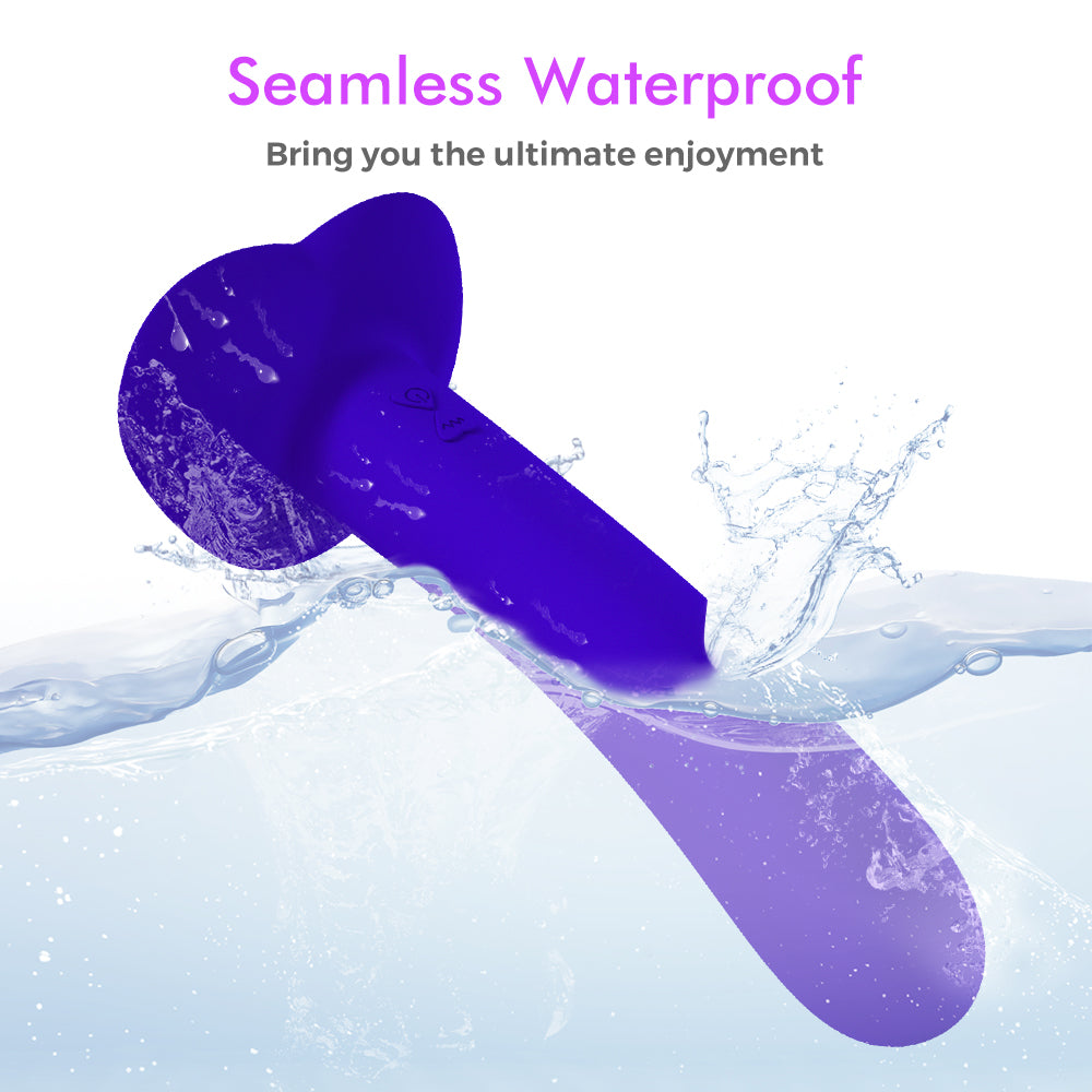 Loviss Flüssigsilikon Saugnapf Wiederaufladbarer Vibrator Dildo 7,3 Zoll