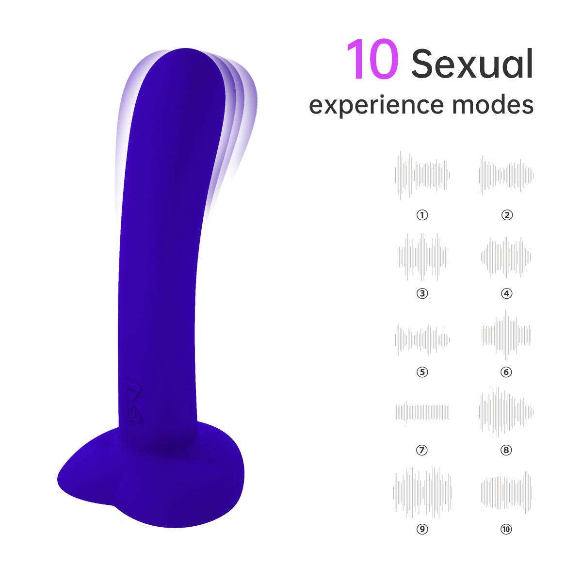 Loviss Flüssigsilikon Saugnapf Wiederaufladbarer Vibrator Dildo 7,3 Zoll
