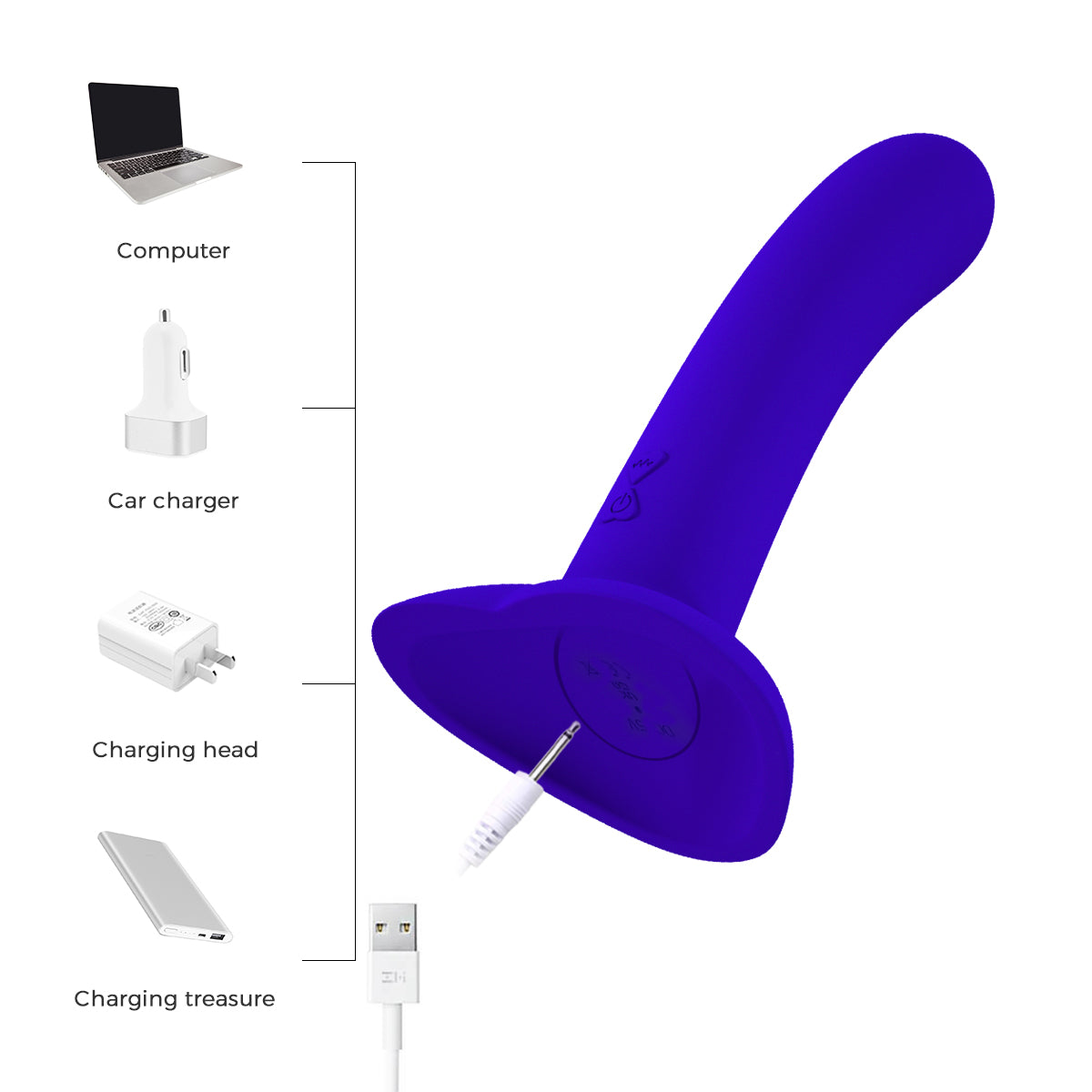 Loviss Flüssigsilikon Saugnapf Wiederaufladbarer Vibrator Dildo 7,3 Zoll
