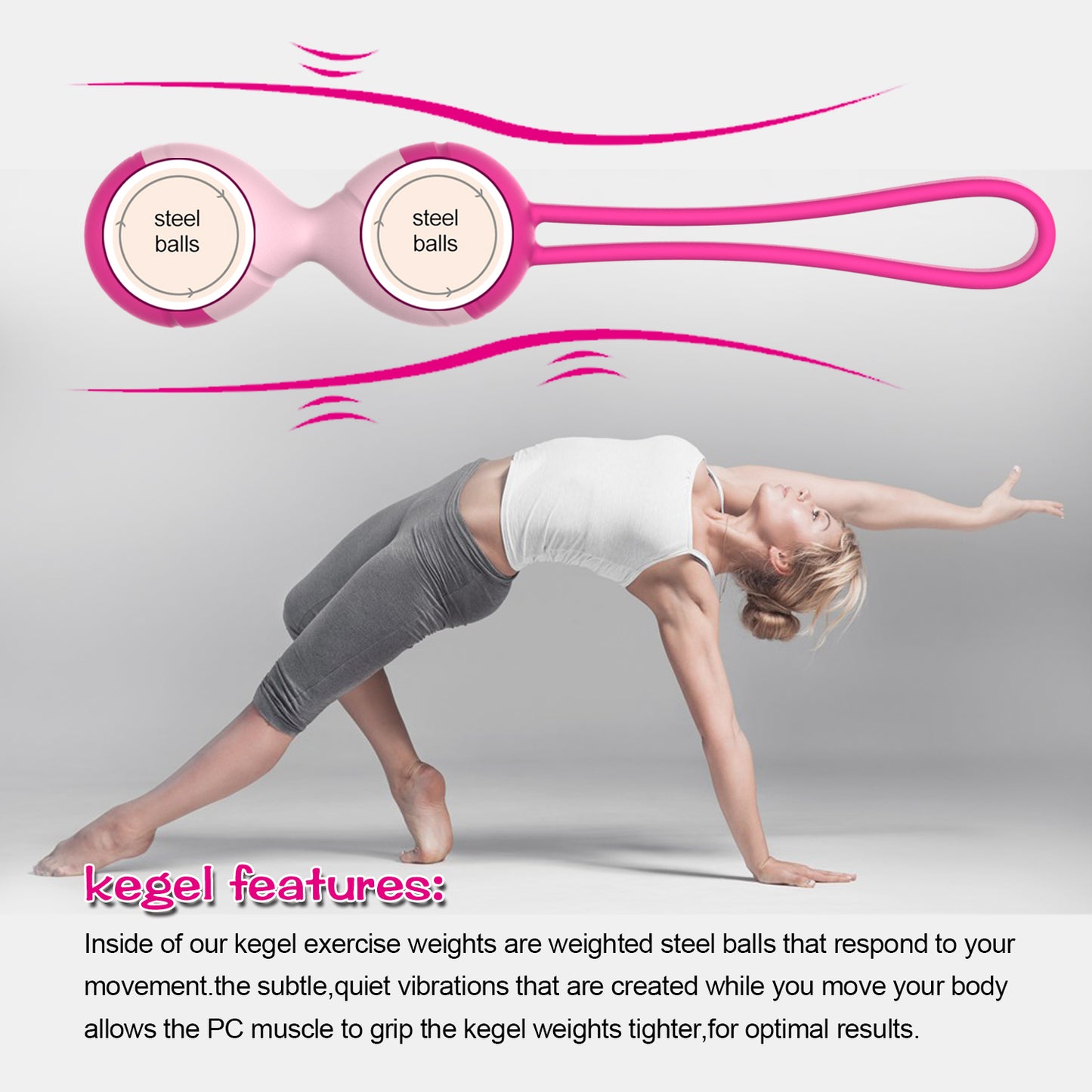 Juego de huevos vibratorios para ejercicios de Kegel de silicona de alta calidad Control inalámbrico Punto G Recuperación de vagina Juguetes sexuales Pesas para ejercicios Kit ponderado de bolas de Kegel