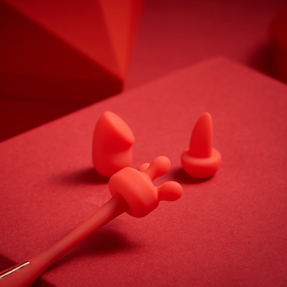 G-Punkt-Stimulator-Vibrator mit Saugnapf und 3 austauschbaren Massageköpfen, Sexspielzeug