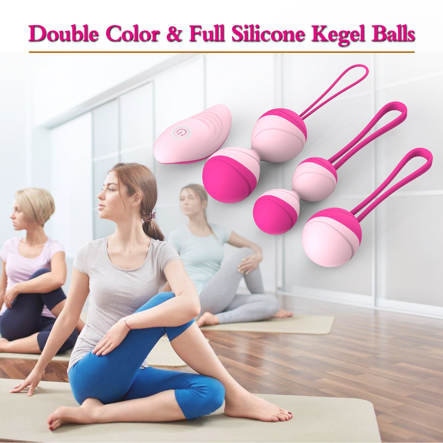 Juego de huevos vibratorios para ejercicios de Kegel de silicona de alta calidad Control inalámbrico Punto G Recuperación de vagina Juguetes sexuales Pesas para ejercicios Kit ponderado de bolas de Kegel