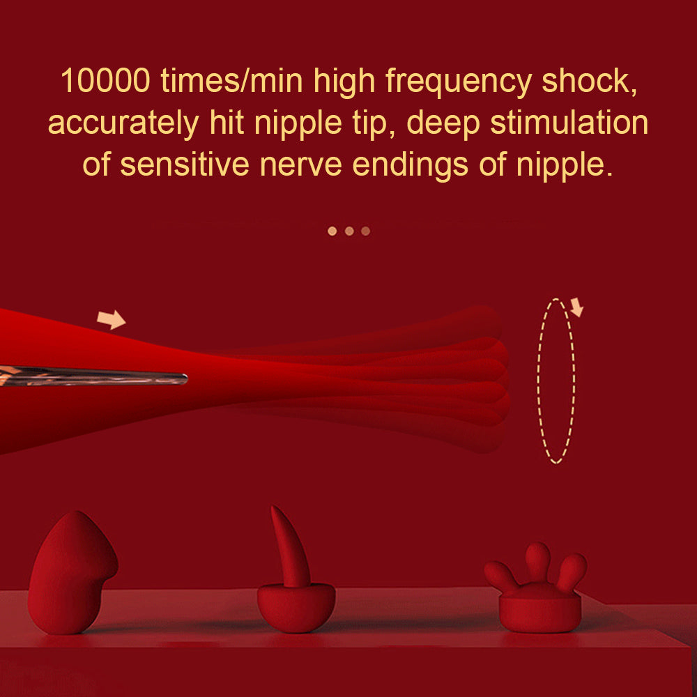 G-Punkt-Stimulator-Vibrator mit Saugnapf und 3 austauschbaren Massageköpfen, Sexspielzeug