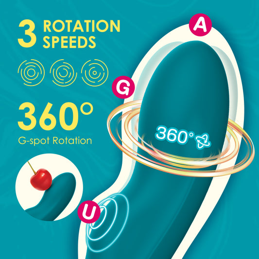 Vibrador de estimulación del punto G, masajeador de cabeza giratorio oscilante, juguete sexual para adultos
