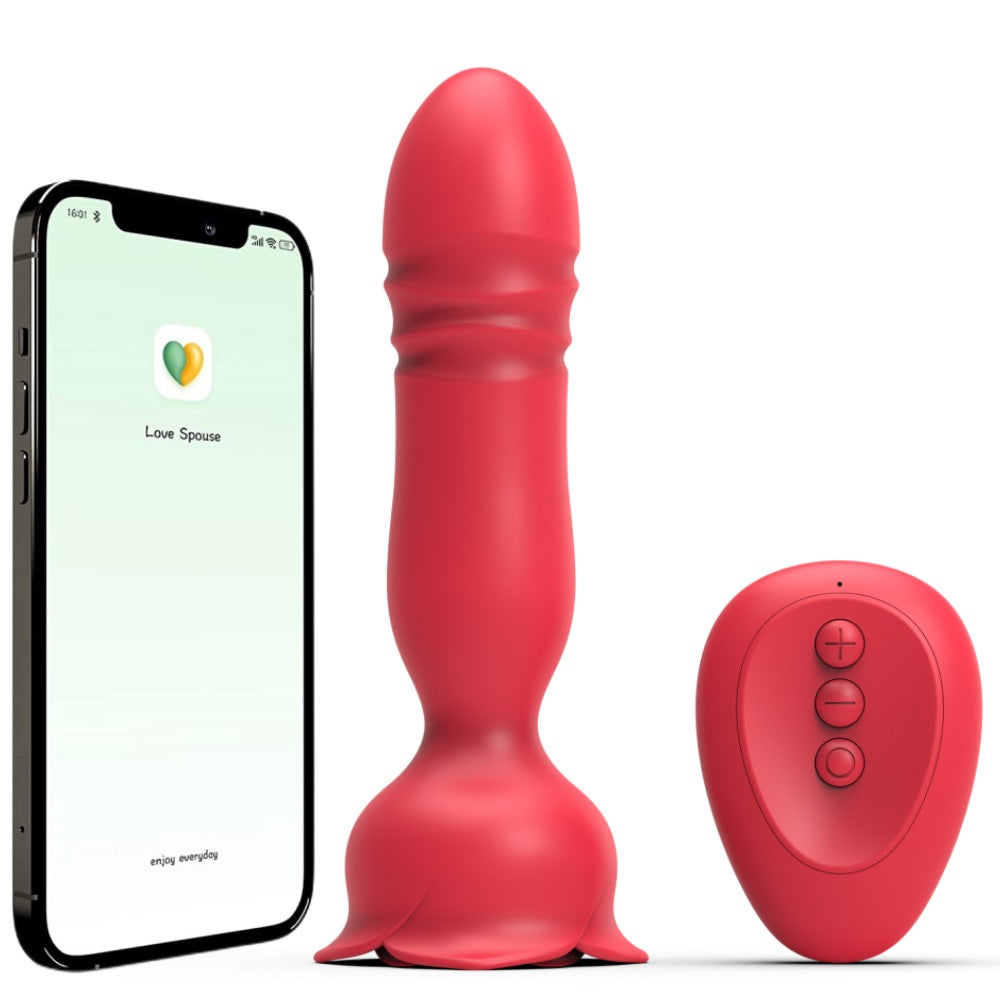 APP Rose Anal Plug Vibrador Empuje Butt Plug Masajeador de Próstata pa –  LOVISS