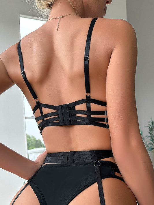 Sexy Leopard New Underwear Plus Size Set Sexy Underwear Metal Chain Lingerie