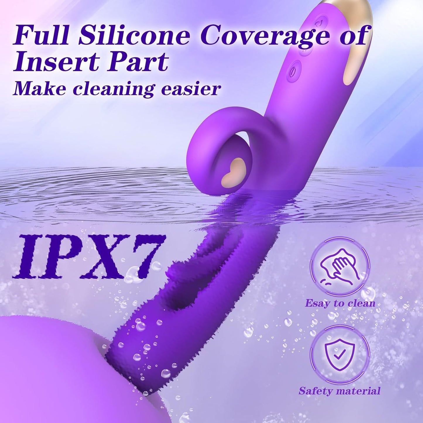 Loviss G Spot Vibrador Consolador Conejo Flapper Con 10 Vibraciones 7 Modos De Aleteo