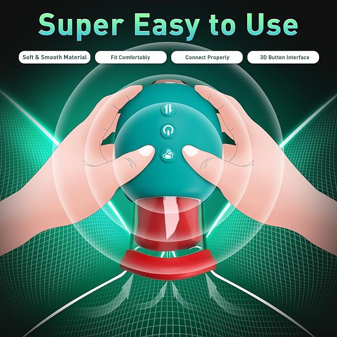 Vibrador para lamer la lengua 4 en 1 de Loviss con 10 vibraciones que besan la boca y 3 succiones automáticas/manuales