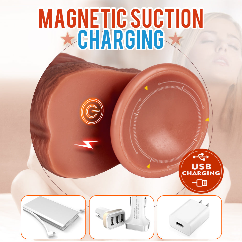 Consolador Vibrador de Empuje con Vibraciones, Consolador Vibrador Realista Grande para Estimulación Anal del Punto G, Consolador de Silicona con Control Remoto, Juguetes Sexuales para Mujeres y Parejas