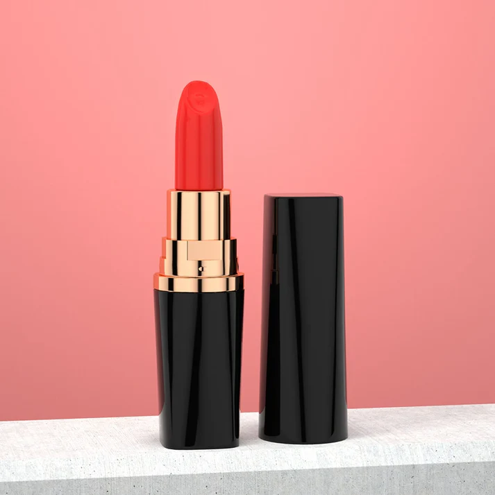 Loviss Lippenstift-Vibrator, wiederaufladbar, mit 4 Silikonhüllen