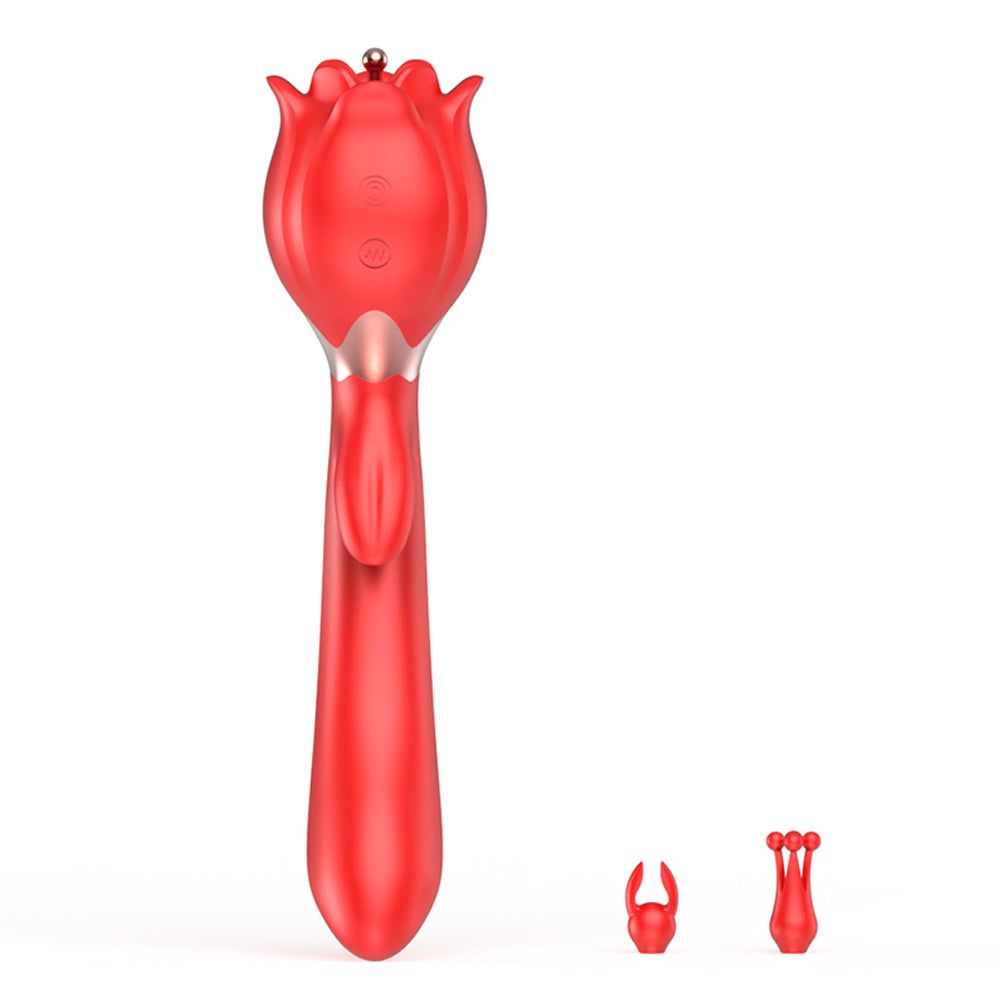 Loviss Lena Vibrator Doppelkopf Rabbit Rose G-Punkt Klitorisstimulator