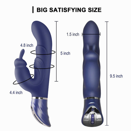 Leistungsstarker Premium-Kaninchen-Vibrator, Doppelmotor-Massagegerät, Sexspielzeug