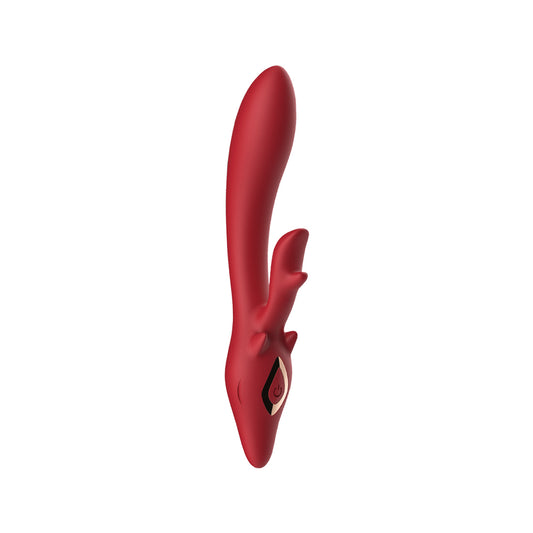 Vibrador de conejo masajeador vibratorio de estimulación dual con forma de venado