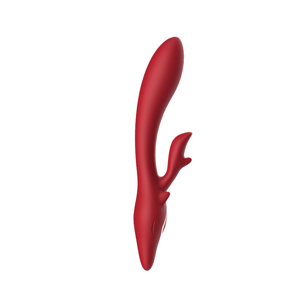 Vibrador de conejo masajeador vibratorio de estimulación dual con forma de venado