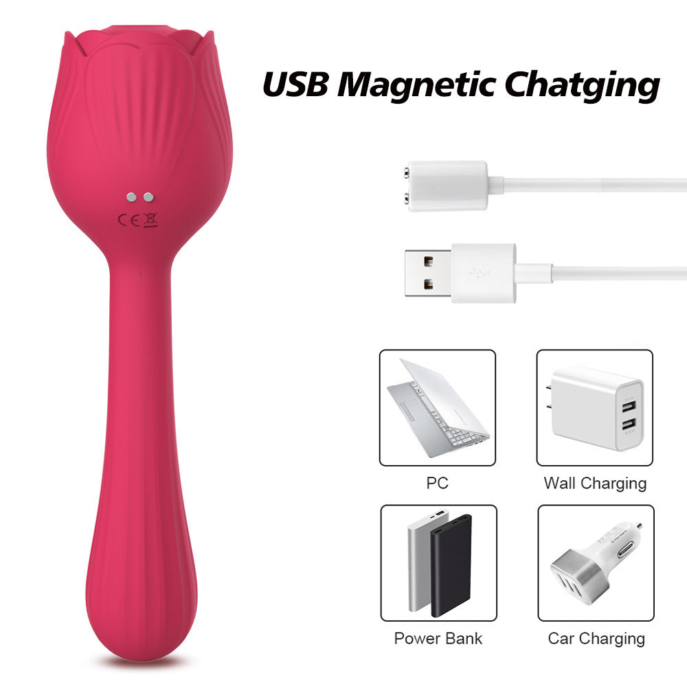 Vibrante Succión Rose Vibrador Masajeador Juguete Sexual