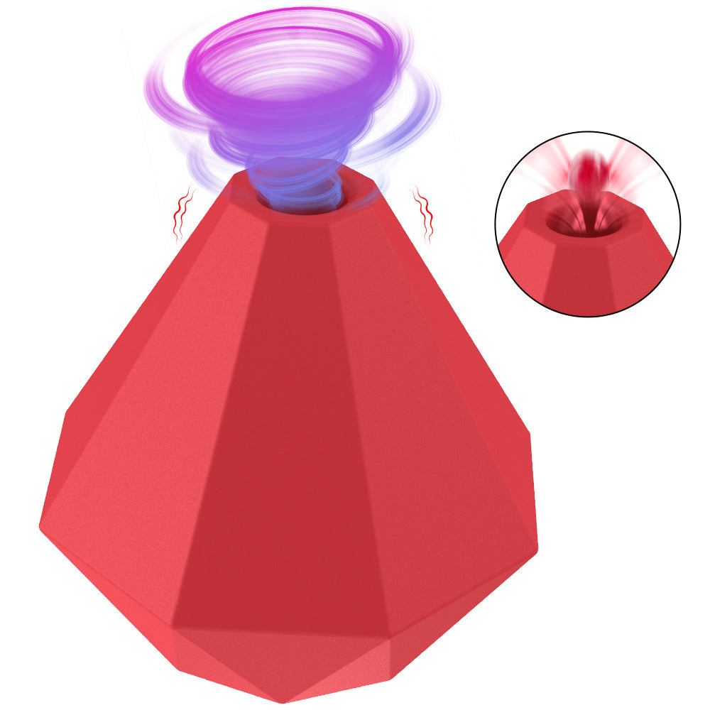 Masajeador de succión de mama con vibrador de succión de clítoris de diamante