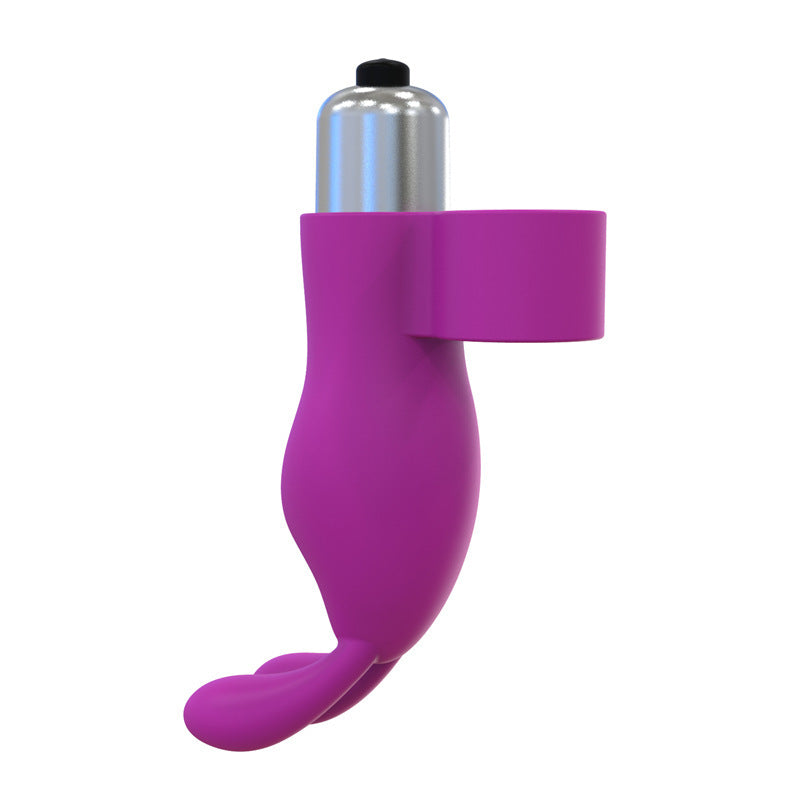Juego de dedos de conejo vibrador para coqueteo de marido y mujer, Juguetes sexuales con batería, Clip para pecho femenino, estimulación del clítoris