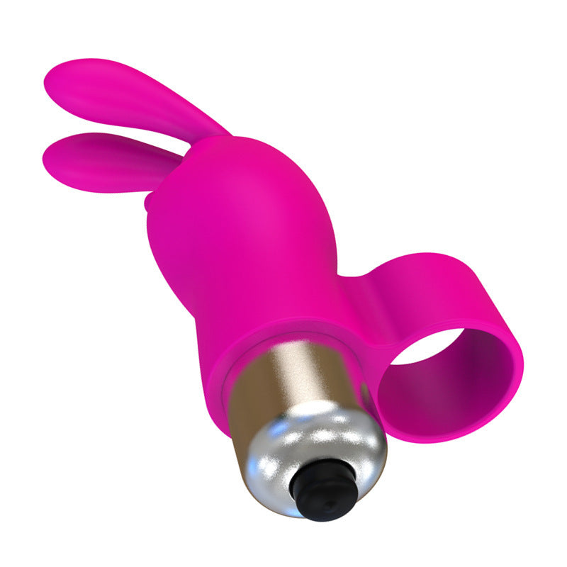 Juego de dedos de conejo vibrador para coqueteo de marido y mujer, Juguetes sexuales con batería, Clip para pecho femenino, estimulación del clítoris