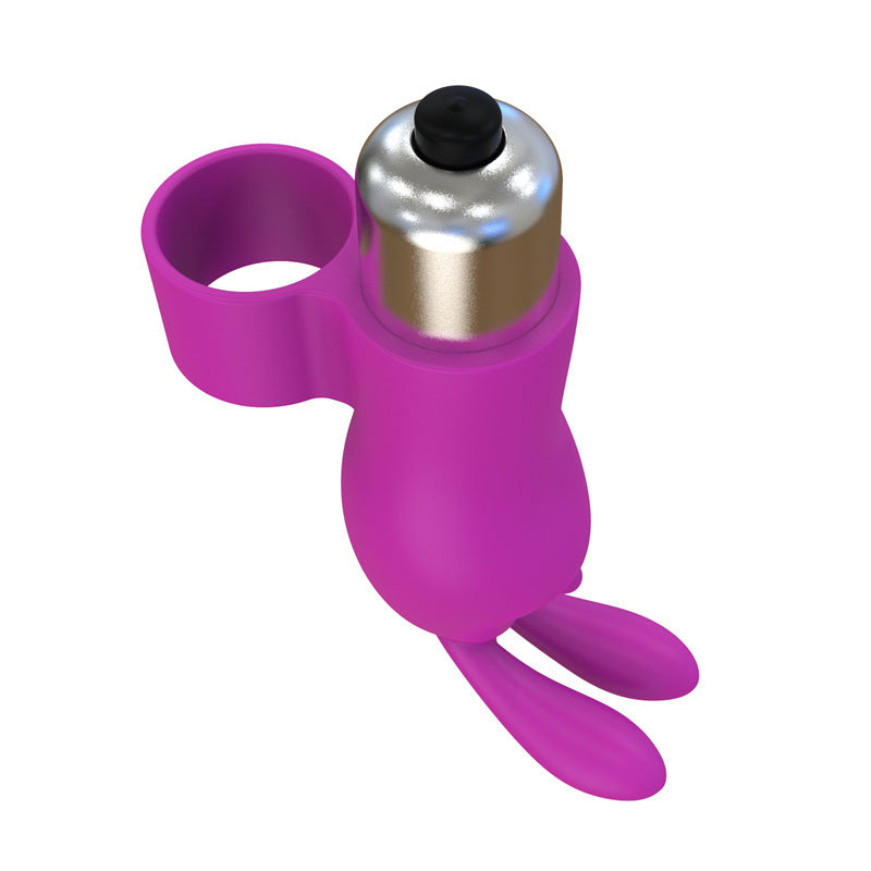 Juego de dedos de conejo vibrador para coqueteo de marido y mujer, Juguetes sexuales con batería, Clip para pecho femenino, estimulación del clítoris