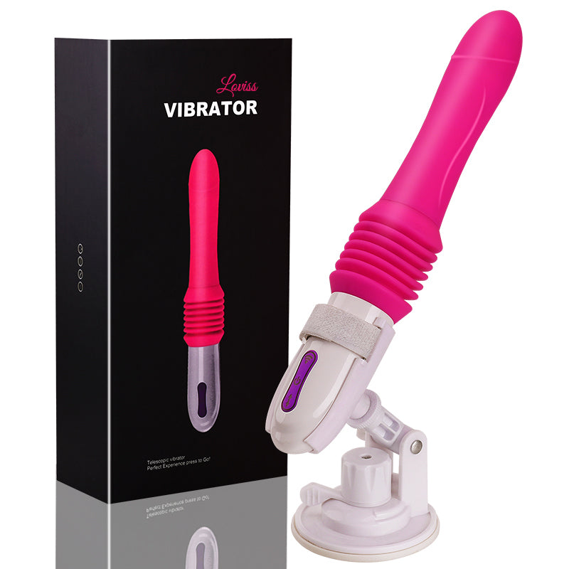 Automáticamente Mujeres G-spot Vibrating Dildo Thrusting Vibrator Adult Sex Toy Masaje Wand
