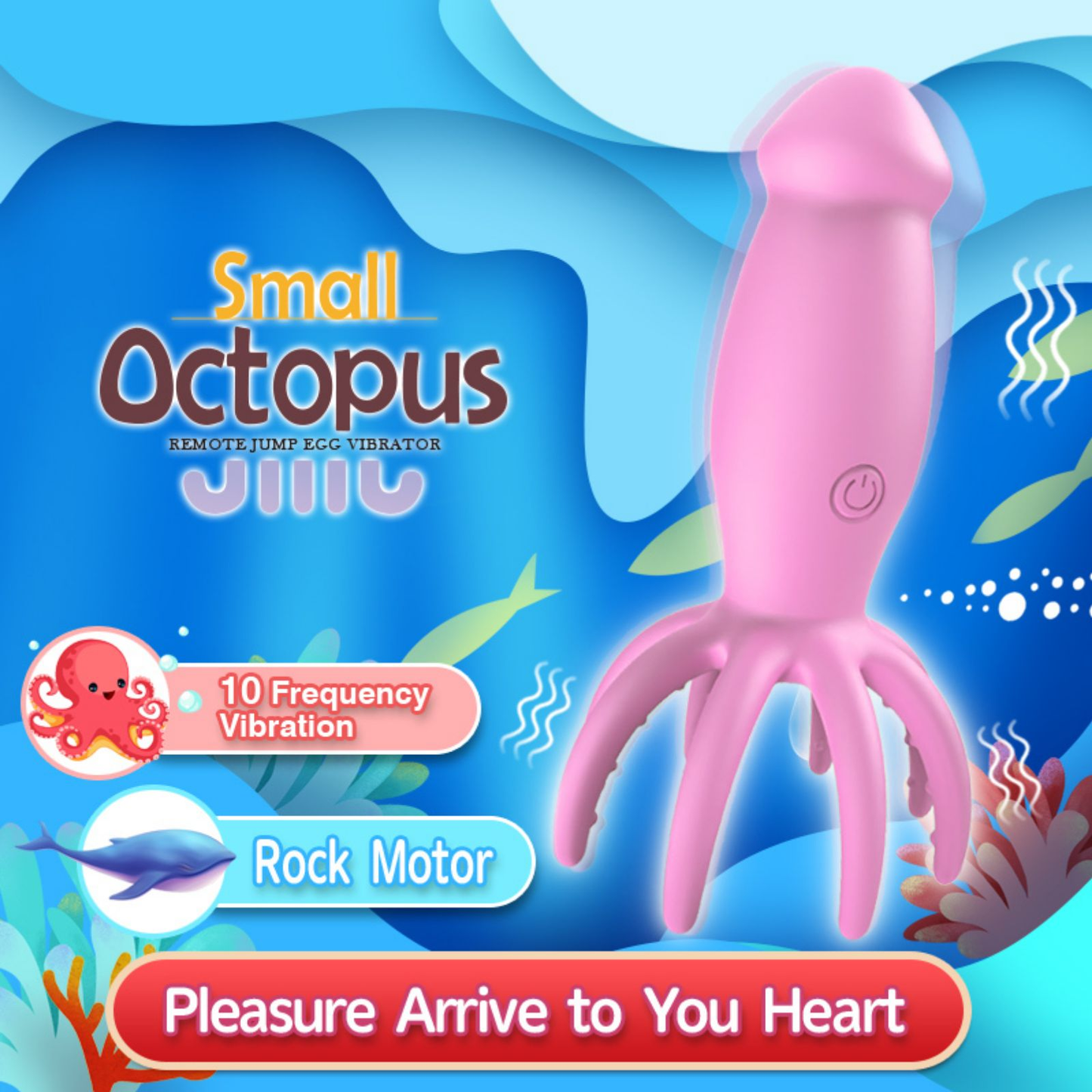 Octopus Control remoto Dual Head 8 tentáculos Vibración Dildo Vibrador