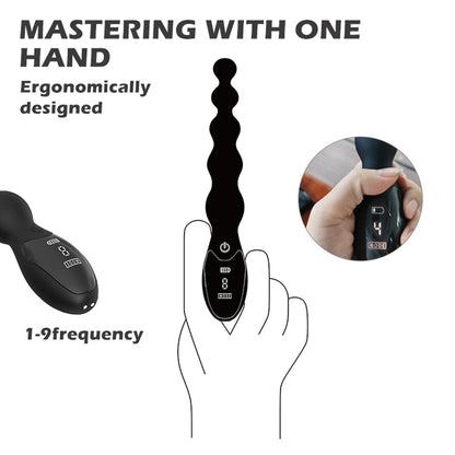 Loviss LED Display Rechargeable Anal Beads Vibrator