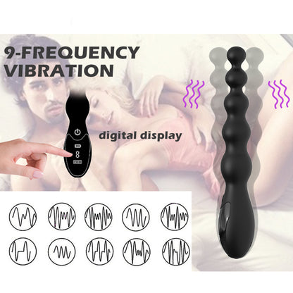 Loviss LED Display Rechargeable Anal Beads Vibrator