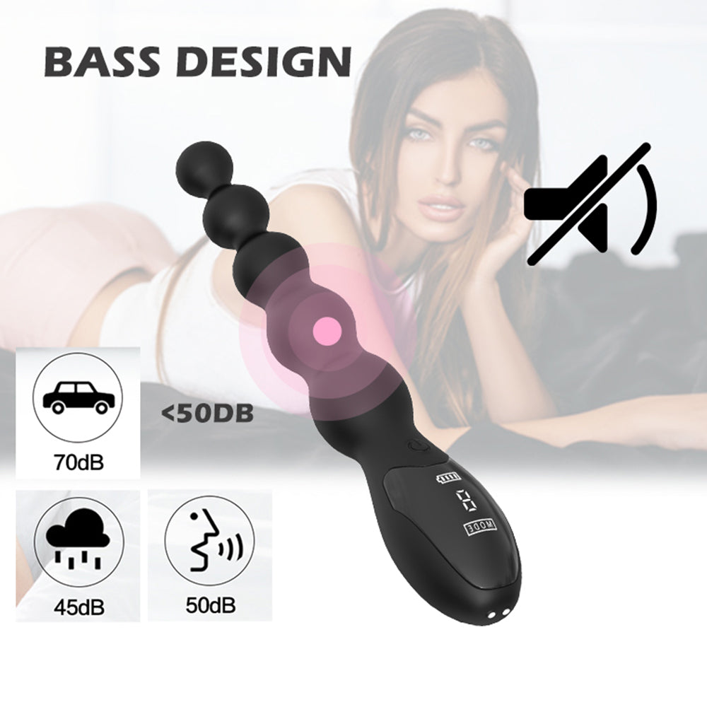 Loviss LED Display Rechargeable Anal Beads Vibrator