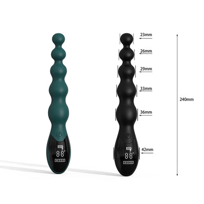 Loviss LED Display Rechargeable Anal Beads Vibrator