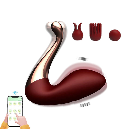 App Control Swan Stimulator Sex Spielzeug Massager Klitoris G-Punkt Vibrator Erwachsene Spielzeug