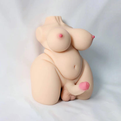 Shemale Big Breast Butt Sexdoll con consolador realista y vaginal