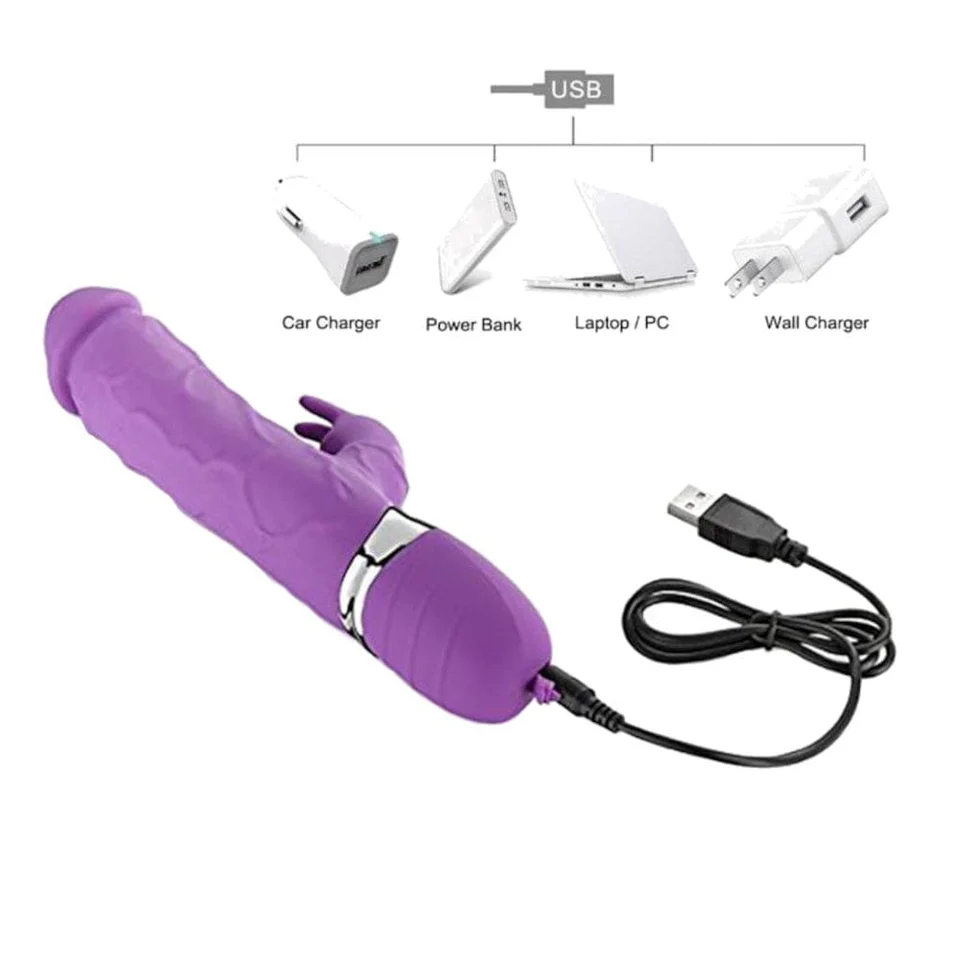 Loviss Veined BBC Dildo Large Rabbit Vibrator G-Spot Massager