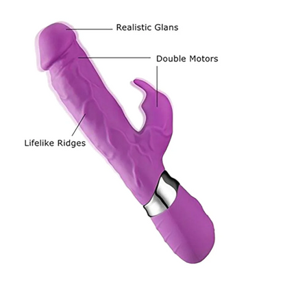 Loviss Veined BBC Dildo Large Rabbit Vibrator G-Spot Massager