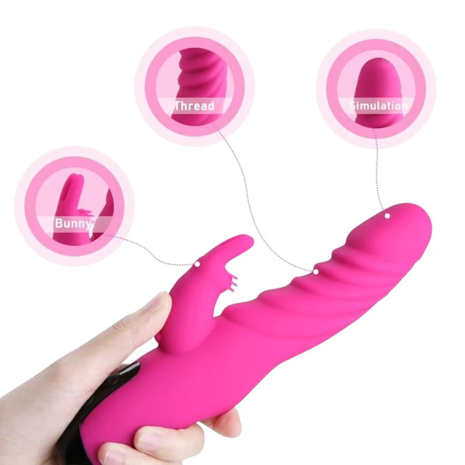 Loviss Wavy Ridges Dildo Leistungsstarker Rabbit-G-Punkt-Vibrator