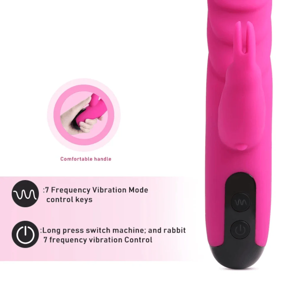 Loviss Wavy Ridges Dildo Leistungsstarker Rabbit-G-Punkt-Vibrator