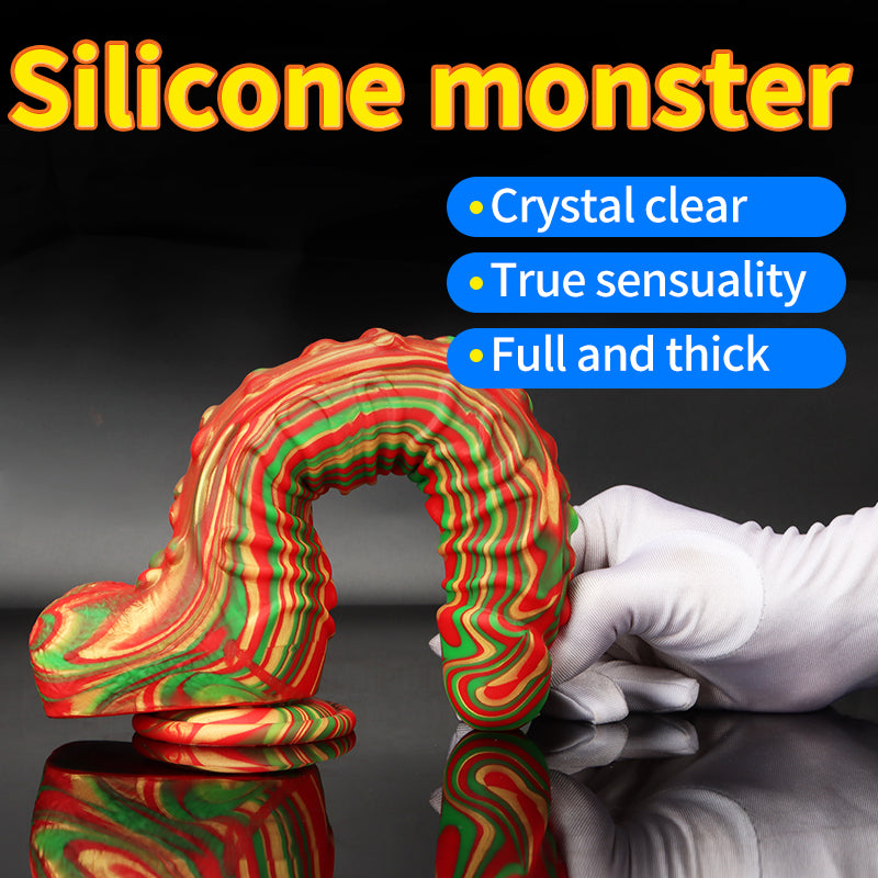 Loviss Silicone Monster Dildo Alien Dong with Suction Cup 10.43 inches