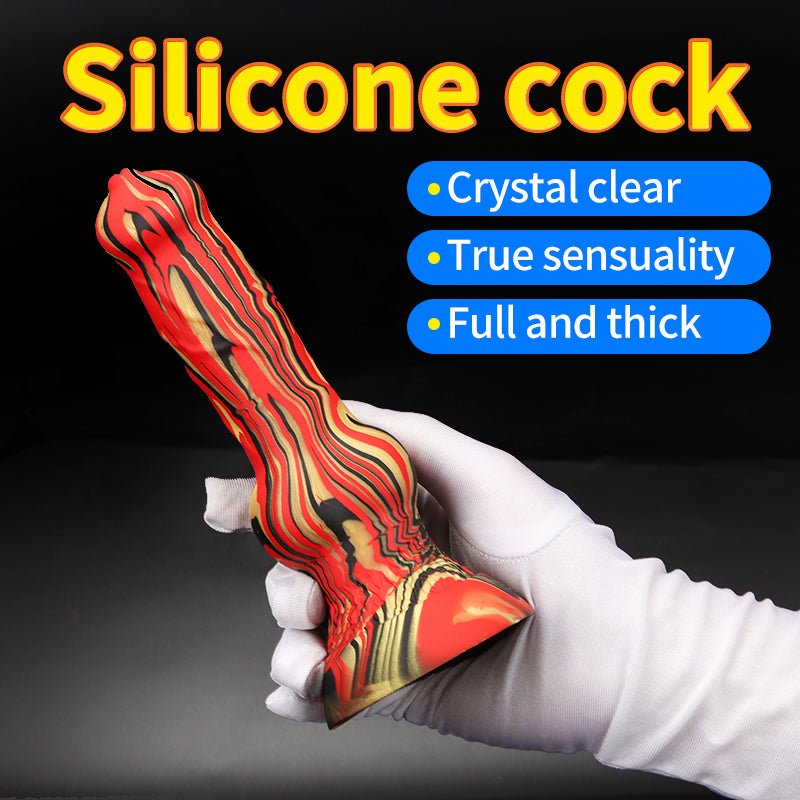 Loviss Silicone Dog Dick Cock Dildo Alien Dong with Suction Cup 7.67 inches