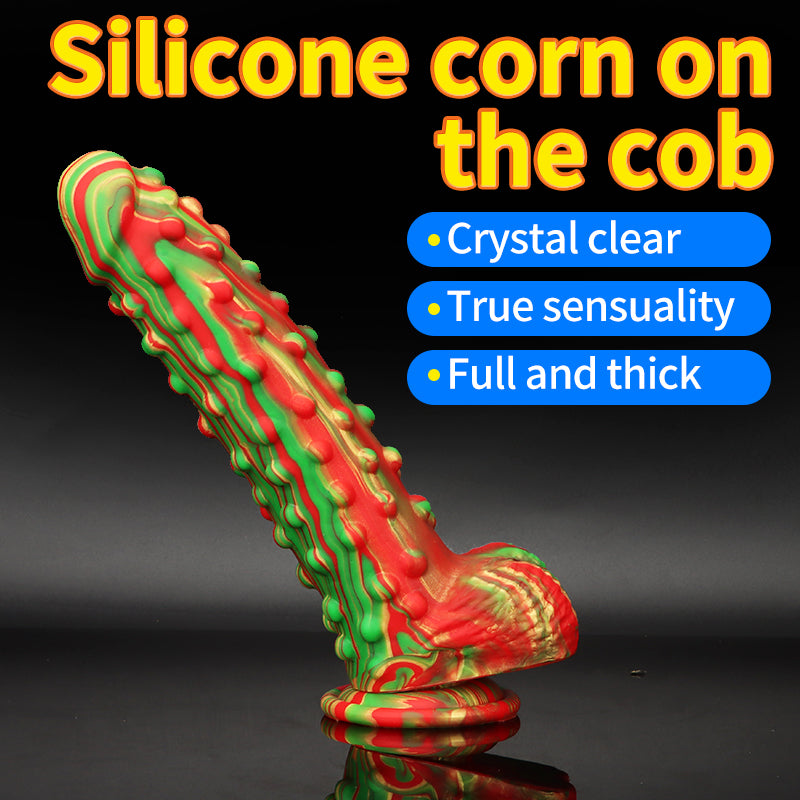 Loviss Silicone Corn Dildo Alien Dong with Suction Cup 8.85 inches